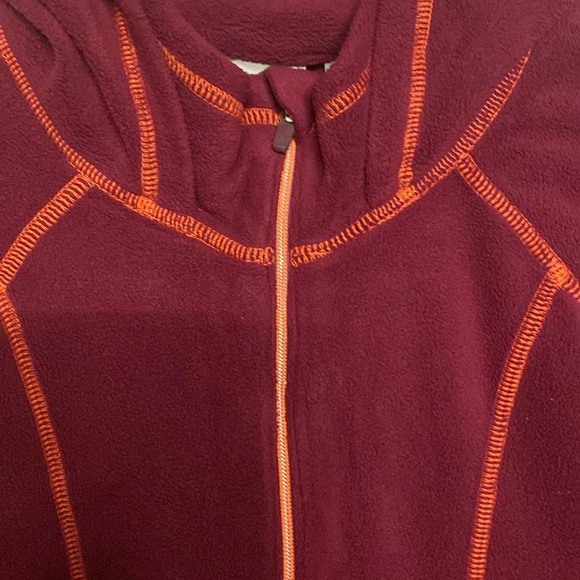 Athleta Sky High Polartec Hoodie, Size S, Color burgundy/Orange - Picture 5 of 12